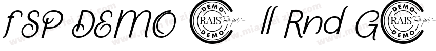 FSP DEMO - ll Rnd G字体转换